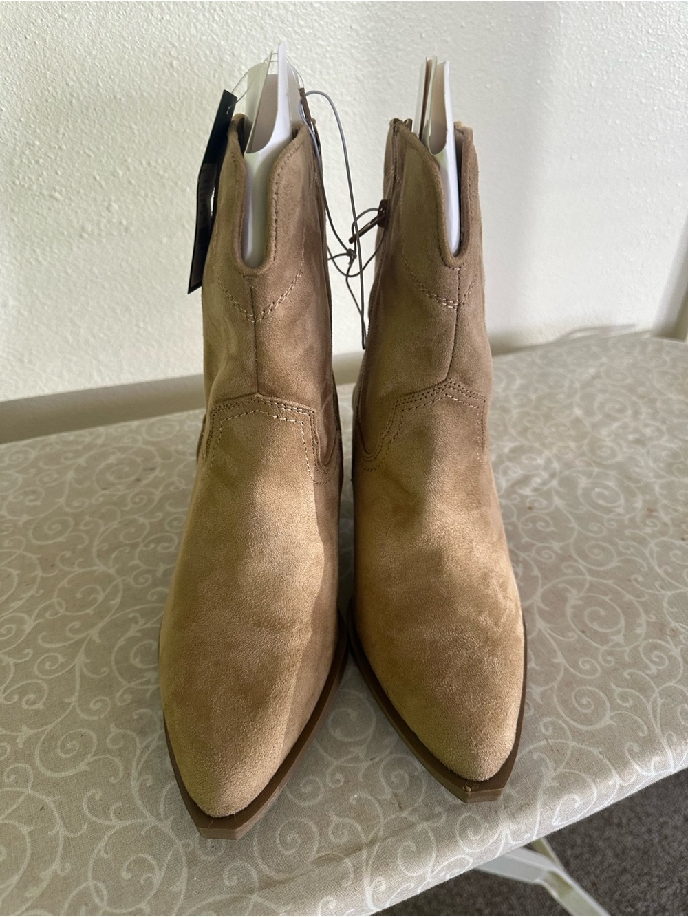 Universal Thread Tan Pointed-Toe Ankle Booties